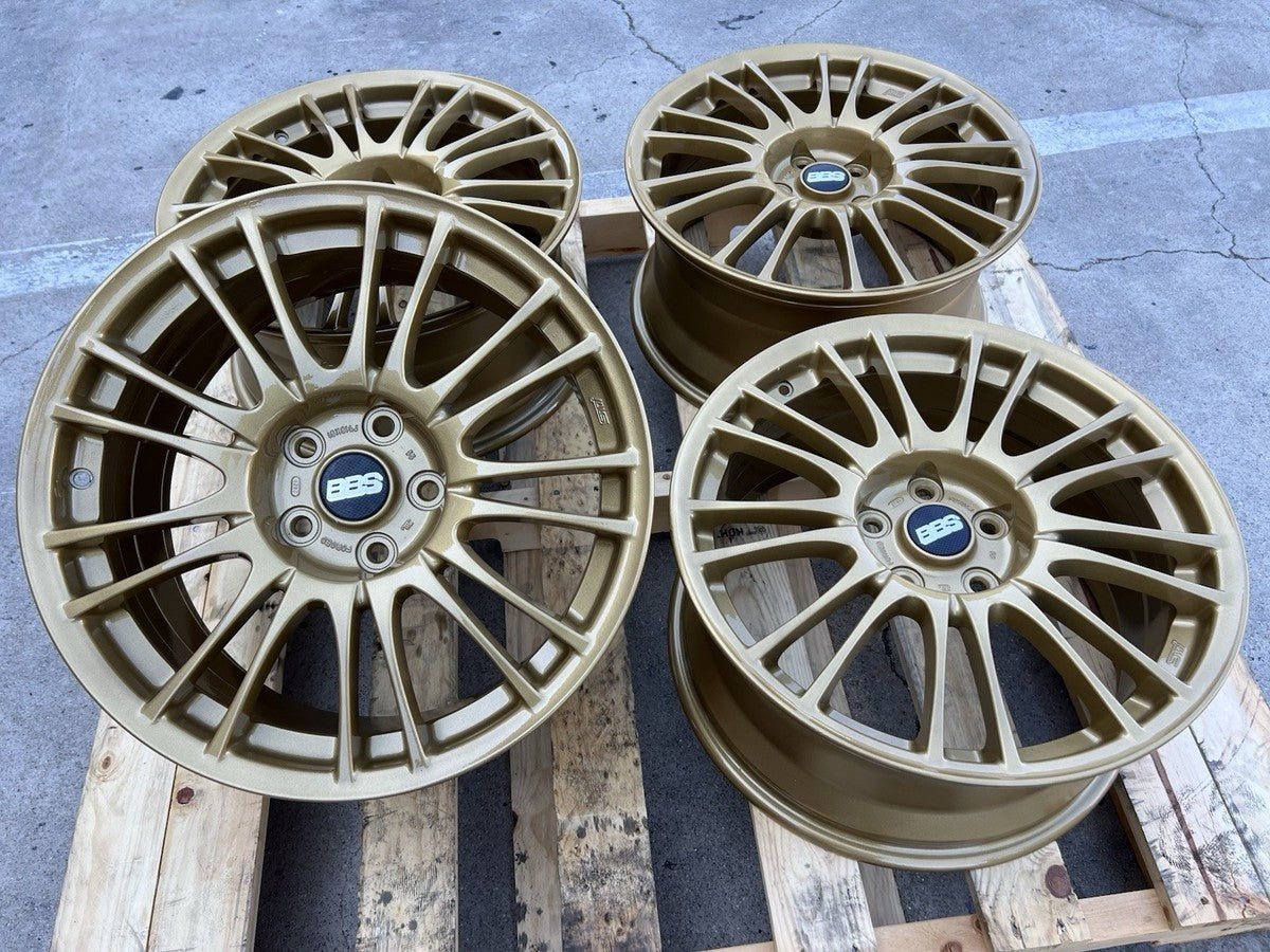 18” OEM Subaru Impreza WRX STI FORGED BBS GOLD Wheels Rims Factory Stock OEM